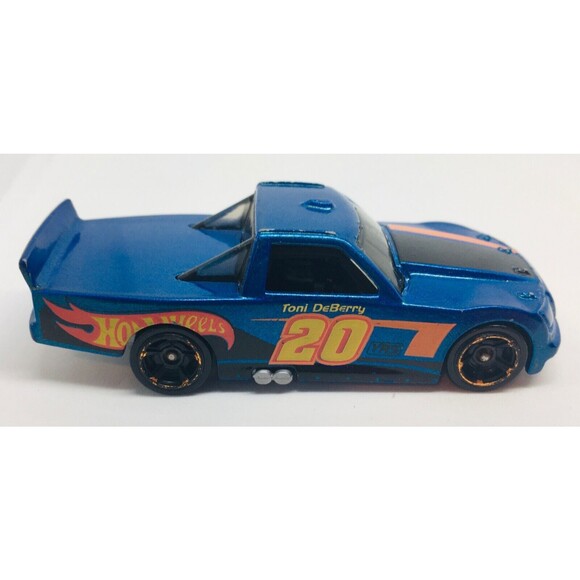 Circle Trucker Hot Wheels 2010 Blue Orange Tony DeBerry Race Car 20 Mattel H35 - Picture 4 of 14